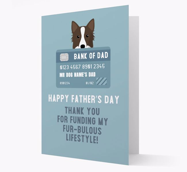 Personalised 'Bank of Dad' Card with {breedFullName} Icon